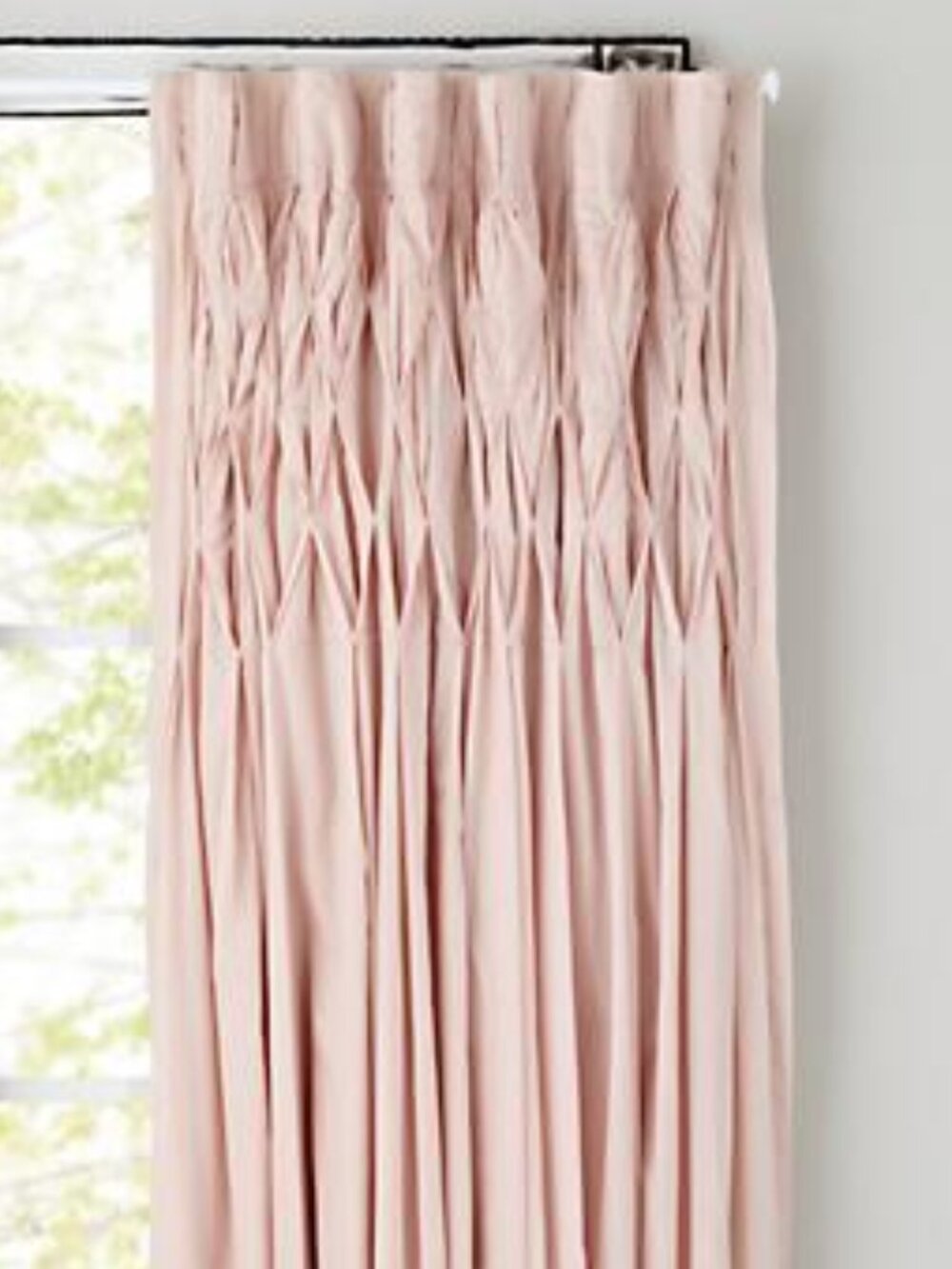 Set/4 LAND OF NOD (Crate & Barrel) 84" x 44" Pink Antique Chic Curtain Panels